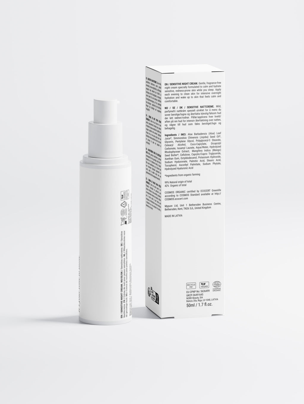 Rosto - Creme de Noite para Pele Sensível, Sem Perfume