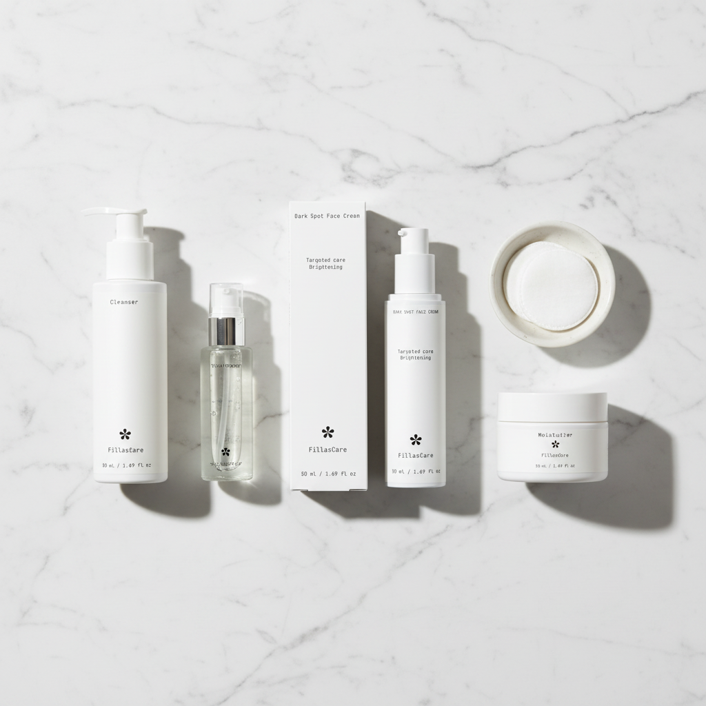 Flatlay rotina completa